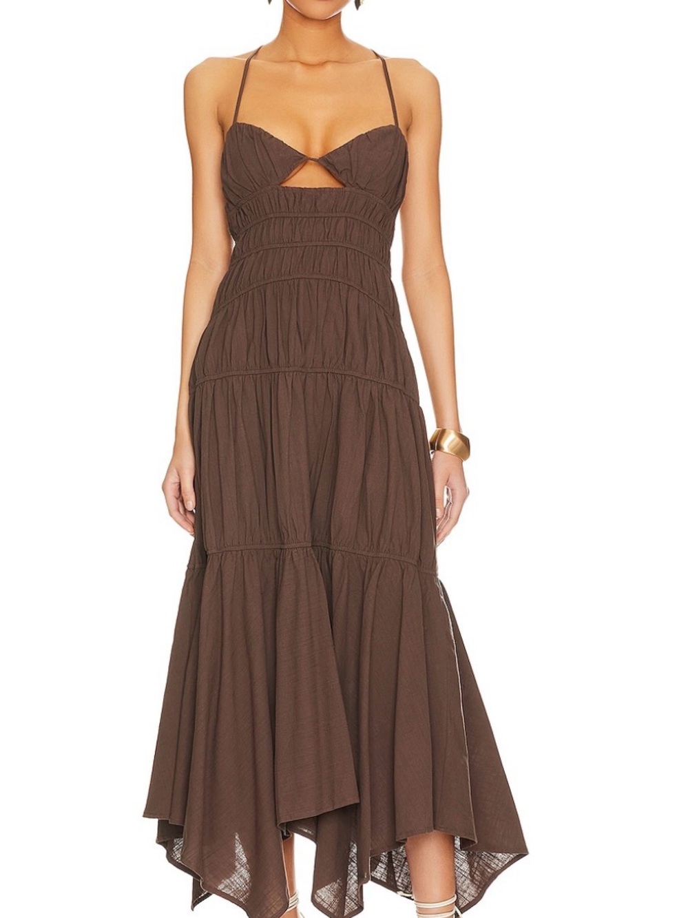 SNDYS Tahlia Dress in chocolate